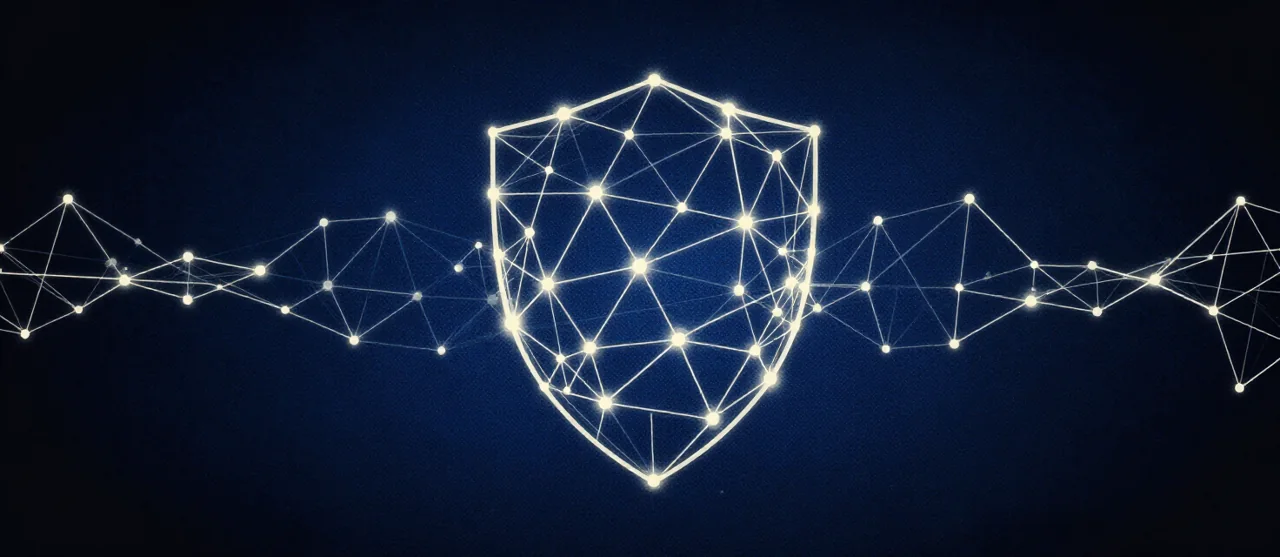 Abstract visualization of a defended network perimeter