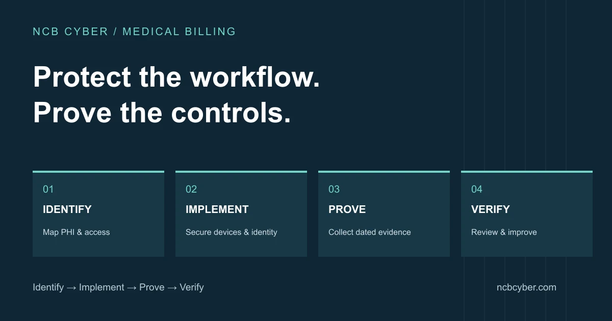 Identify risks, implement controls, produce evidence and continuously verify